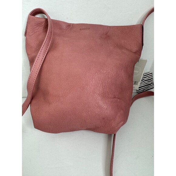 NWT BAGGU Leather Crossbody Bag Blush Pink - Picture 7 of 9